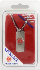 ID NECKLACE PEN ALLERGY CLAMSHELL