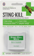 STING KILL WIPE 8 CARDED