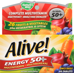 ALIVE ENERGY 50+ W/O IRON TAB 60