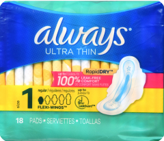 ALWAYS ULTRA THIN REGULAR 18
