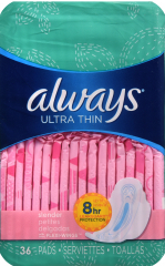 ALWAYS ULTRA SLENDER PAD W/WINGS 36