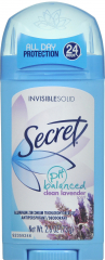 SECRET INVISIBLE SOLID CLEAN LAVENDER 2.6 OZ