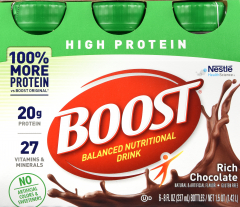 BOOST HIGH PROTEIN BOTTLE CHOCOLATE 8 OZ 6(4)