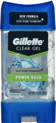 GILLETTE A/P CLEAR GEL POWER RUSH 3.8 OZ