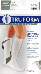 ANTI EMBOLISM KNEE 18MM TRUFORM CT WHITE MD