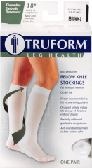 ANTI EMBOLISM KNEE 18MM TRUFORM CT WHITE LG