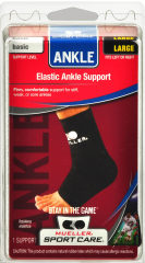 ANKLE BRACE ELASTIC BLK LG