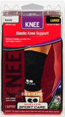 KNEE BRACE ELASTIC CP BLACK LG 16-18"