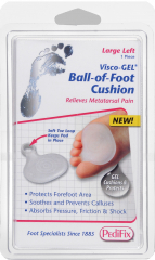 BALL OF FOOT VISCO GEL CUSHION LG LEFT PK/1