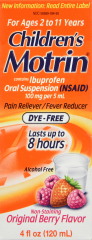 MOTRIN CHILDREN IBUPROFEN SUSP DF BERRY 4 OZ