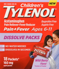TYLENOL CHILDRENS RAPID DIS PK WILD BERRY 18