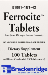 FERROCITE TAB 324 MG 100 BRECKENRIDGE