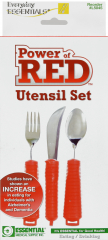 UTENSIL SET SPOON/FORK/KNIFE RED