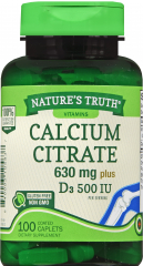 CALCIUM CITRATE TAB 630 MG + D3 500 IU 100 NT