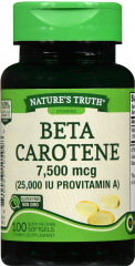 BETA CAROTINE 25000 IU/VIT A SOFTGEL 100 NT