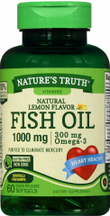 FISH OIL SOFTGEL LEMON FLAVOR 1000 MG 60 NT