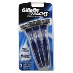 MACH 3 DISPOSABLE RAZOR SMOOTH SHAVE 3 CT    