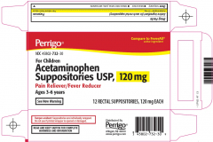 ACETAMINOPHEN SUPP 120 MG 12 PERRIGO