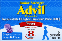 ADVIL JR STRENGTH CHEWABLE GRAPE 24          