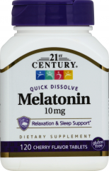 21ST CENT MELATONIN 10 MG QUICK DISS TAB 120 