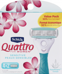SCHICK QUATTRO WOMEN RAZOR REFILL 6          