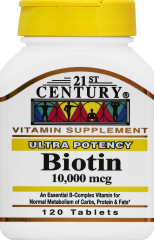 21ST CENTURY BIOTIN 10000 MCG TAB 120        
