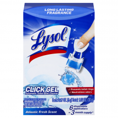 LYSOL CLICK GEL TOILET BOWL CLN FRESH SCENT 6