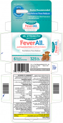 FEVERALL JUNIOR SUPPOSITORIES 325 MG 6 TARO