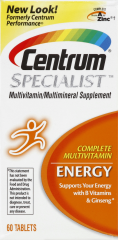 CENTRUM SPECIALIST ENERGY TAB 60             