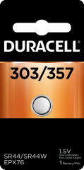 DURACELL WATCH BATTERY TIMEX J #D357B/D303   