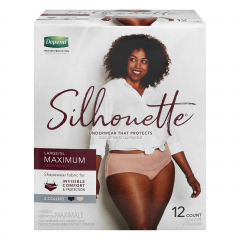 DEPEND U/WEAR SILHOUETTE MX/AB WOM L/XL 12(4)
