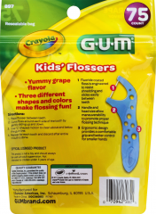 GUM CRAYOLA FLOSSER 75 W/TRAY                