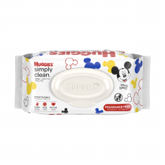 HUGGIES BABY WIPES SIMPLY CLEAN FF 64        