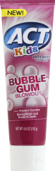 ACT KIDS TOOTHPASTE BUBBLE GUM 4.6 OZ        