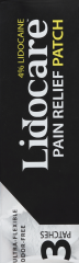 LIDOCARE BACK PATCH 3 CT                     