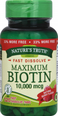 BIOTIN 10000 MCG FAST DISSOLVE TAB 120 NT    