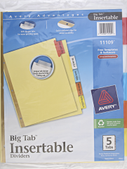 DIVIDERS 5 TAB LETTER SIZE                   