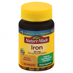 IRON (FERROUS SULFATE) TAB 65 MG 180 NM 2612 