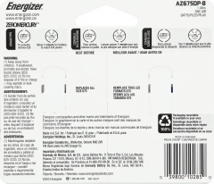 ER ZINC AIR HEARING AID BATTERY AZ675DP-8    
