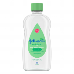 J&J BABY OIL W/ALOE VERA VIT E 14 OZ         