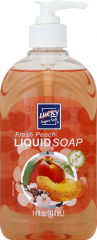 LUCKY CLEAR LIQ SOAP PEACH 15 OZ CS/12       