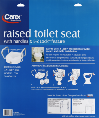 TOILET SEAT RAISED W/REMOV ADJ ARM EZ LOCK 5"