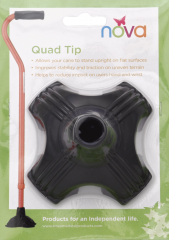 CANE TIP QUAD STANDING 3/4" BLACK            