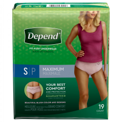 DEPEND UNDERWEAR MAX WOMEN SM 19 CS/2        