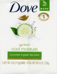 DOVE SOAP BAR GO FRESH COOL MOIST 4.25 OZ 2PK