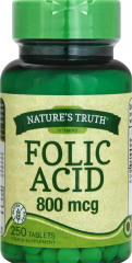 FOLIC ACID 800 MCG TAB 250 NT                