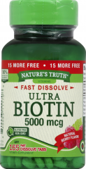 BIOTIN 5000 MCG FAST DISSOLVE TAB 165 NT     