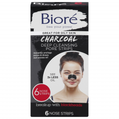 BIORE DEEP CLEAN CHARCOAL PORE STRIP 6       
