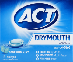 ACT DRY MOUTH SOOTHING MINT LOZENGES 18      