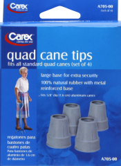 CANE TIP QUAD 5/8" GRAY PK/4 A705-CO         